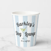 おもしろい犬ラウンジ（ペットの名前あり） 紙コップ (裏面)