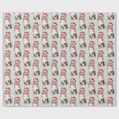 おもしろい犬ラバーオーストラリアのシェパードクリスマス ラッピングペーパー (フラット)