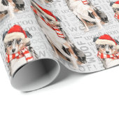 おもしろい犬ラバーオーストラリアのシェパードクリスマス ラッピングペーパー (ロールコーナー)