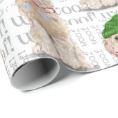 おもしろい犬ラバークリスマスシャンパンコックパポ ラッピングペーパー (ロールコーナー)