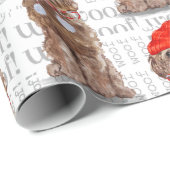 おもしろい犬ラバークリスマスブラウンコックパポ ラッピングペーパー (ロールコーナー)