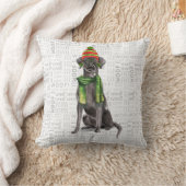 おもしろい犬ラバークリスマスブラックラブラドールレトリバー クッション (ブランケット)