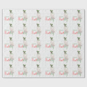 おもしろい犬ラバークリスマスホワイトピットブル ラッピングペーパー (フラット)