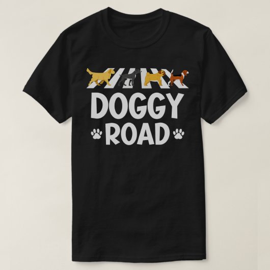 おもしろい犬ラバーズドギーロードロックミュージックパロディ Tシャツ (デザイン正面)