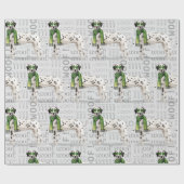 おもしろい犬ラバーダルマティアンクリスマス ラッピングペーパー (フラット)