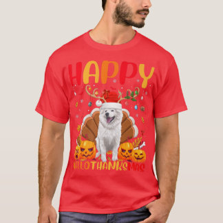 おもしろい犬ラバーハッピーアメリカンエスキモドグハローサ Tシャツ
