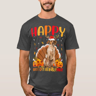 おもしろい犬ラバーハッピーブリタニースパニエル犬ドッグハローティ Tシャツ