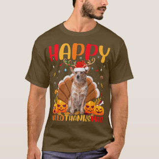 おもしろい犬ラバーハッピーブルーヒーラードッグHelloThanksM Tシャツ