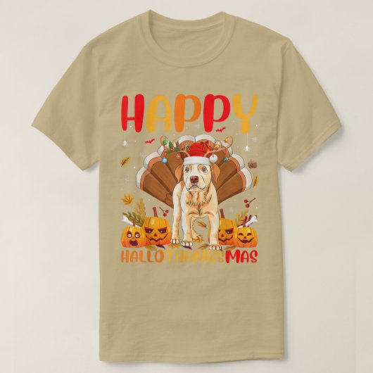 おもしろい犬ラバーハッピーラブラドールリトリエバードッグハロー Tシャツ (デザイン正面)