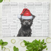 おもしろい犬ラバーホリデーアフェンピンシェルクリスマス キッチンタオル (折り畳み)