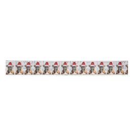 おもしろい犬ラバーホリデーボクサークリスマス サテンリボン