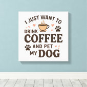 おもしろい犬ラバーマグ犬ママ犬パパ キャンバスプリント (インサイチュ (ウッドフロア))