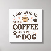 おもしろい犬ラバーマグ犬ママ犬パパ キャンバスプリント (正面)