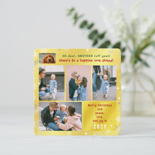 おもしろい犬ラフイヤー平和ラブジョーゴールデン5枚の写真 シーズンカード (スタンド正面)