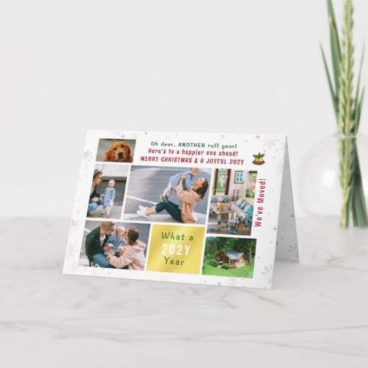 おもしろい犬ラフイヤー引っ越しましたニューホーム6枚 カード (正面)