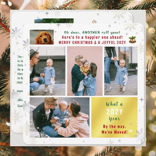 おもしろい犬ラフイヤー引っ越しましたニューホーム6枚 シーズンカード