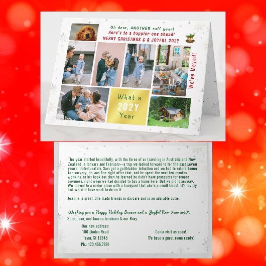 おもしろい犬ラフイヤー引っ越しましたニューホーム7枚 カード