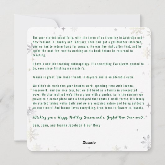 おもしろい犬ラフ年平和ラブジョイかわいい5枚 シーズンカード (裏面)