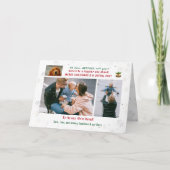 おもしろい犬ラフ年引っ越しました4写真コラージュ カード (正面)