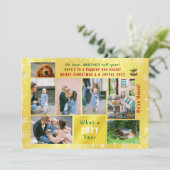 おもしろい犬ラフ年引っ越しました7写真ゴールデン シーズンカード (スタンド正面)