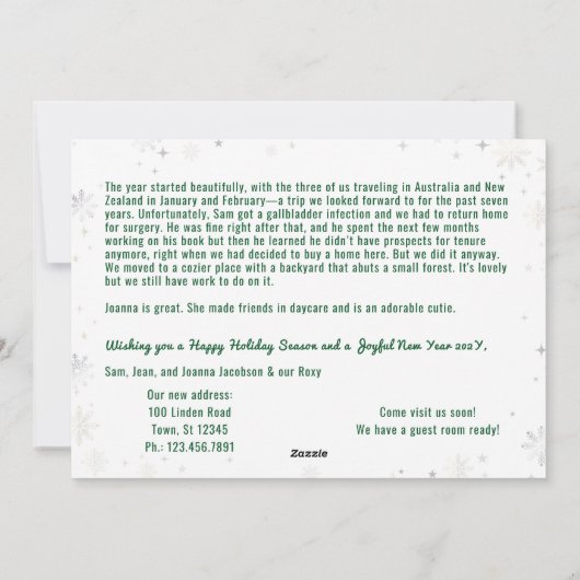 おもしろい犬ラフ年引っ越しました7写真ゴールデン シーズンカード (裏面)