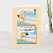 おもしろい犬リス誕生日 カード (正面)