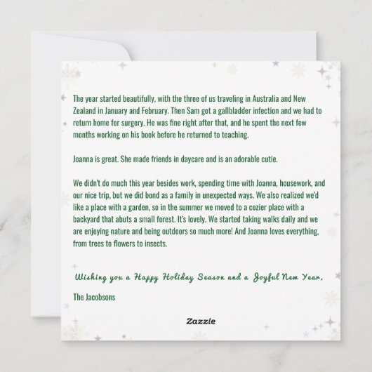 おもしろい犬ルドルフ・メリークリスマスモダン7枚の写真 シーズンカード (裏面)