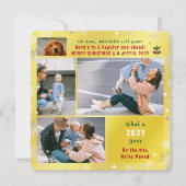 おもしろい犬ルフイヤー引っ越しました5枚の写真ゴールデン シーズンカード (正面)