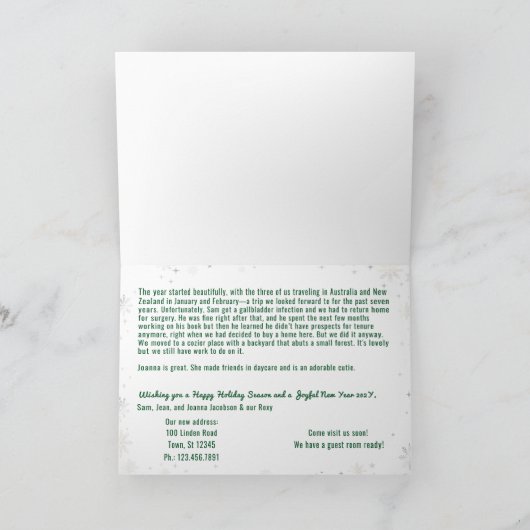 おもしろい犬ルフイヤー引っ越しました6枚の写真ゴールデン カード (内部)