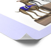 おもしろい犬レーシングジョーク ポスター (角)