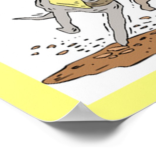 おもしろい犬レーシングジョーク ポスター (角)