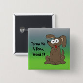 おもしろい犬付きことわざ 缶バッジ (正面&裏面)