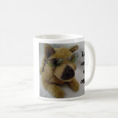 おもしろい犬付きコーヒーことわざ コーヒーマグカップ (正面右)