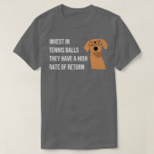おもしろい犬会計士財務顧問金融茶 Tシャツ (デザイン正面)