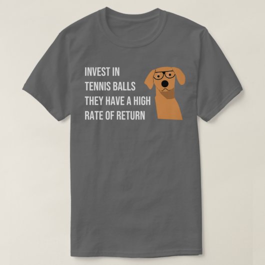 おもしろい犬会計士財務顧問金融茶 Tシャツ (デザイン正面)