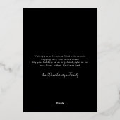 おもしろい犬写真の推測クリスマス 箔シーズンカード (裏面)