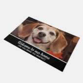 おもしろい犬写真スナックを持って来た歓迎ドア ドアマット (アングル)