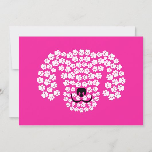 おもしろい犬写真テンプレート誕生日パーティーの招待 招待状 (裏面)