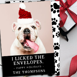 おもしろい犬写真パーソナライズされたクリスマスフォト シーズンカード