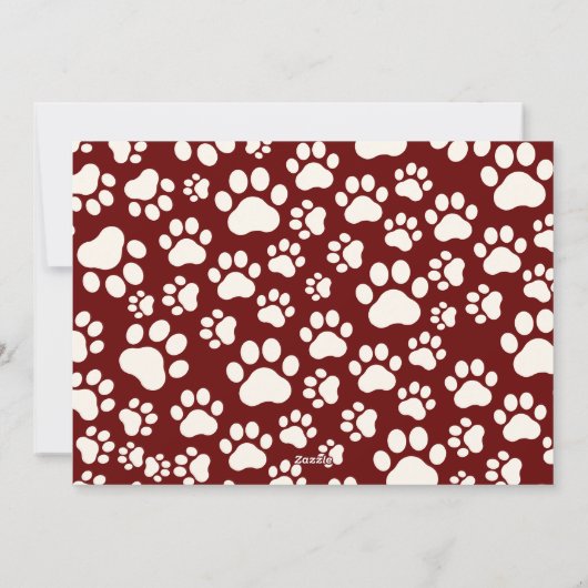 おもしろい犬写真パーソナライズされたレッドクリスマスフォト シーズンカード (裏面)