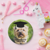 おもしろい犬写真パーソナライズされた卒業講座 ペーパープレート (パーティー)