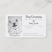 おもしろい犬写真犬グルーミングペットケアサービス ロイヤリティカード (正面)