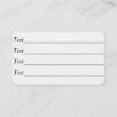 おもしろい犬写真犬グルーミングペットケアサービス ロイヤリティカード (裏面)