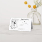 おもしろい犬写真犬グルーミングペットケアサービス 予約カード (正面)