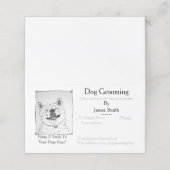 おもしろい犬写真犬グルーミングペットケアサービス 予約カード (外部開封)