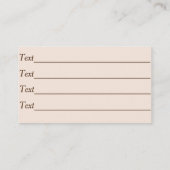 おもしろい犬写真犬グルーミングペットケアサービス 名刺 (裏面)