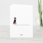 おもしろい犬卒業おめでとう カード (裏面)