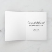 おもしろい犬卒業カードおめでとう卒業 カード (内部)