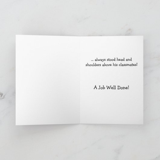 おもしろい犬卒業 カード (内部)