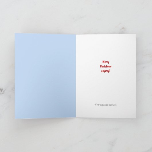 おもしろい犬噛みサンタクリスマスカード シーズンカード (内部)